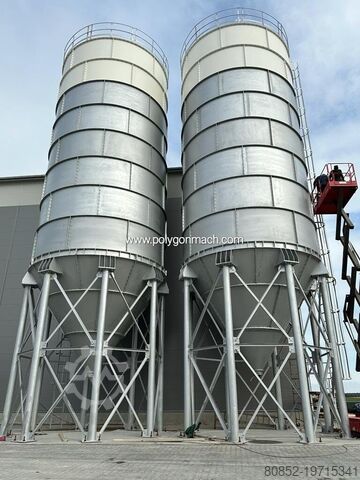 Beton makinesi Polygonmach 500Tons capacity cement silo bolted type