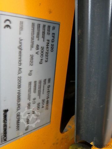 Stivuitor electric cu 3 roți Jungheinrich EFG 220