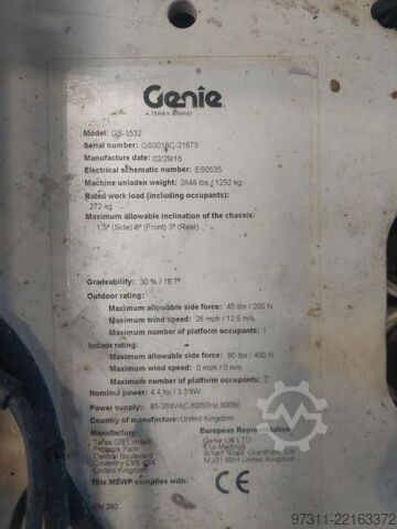 Pont élévateur à ciseaux Genie GS-1532