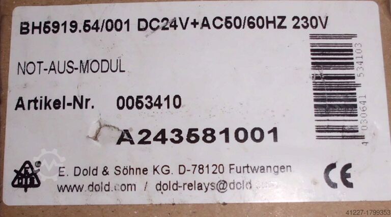 Bezbednosna kontrola Dold BH5919.54/001