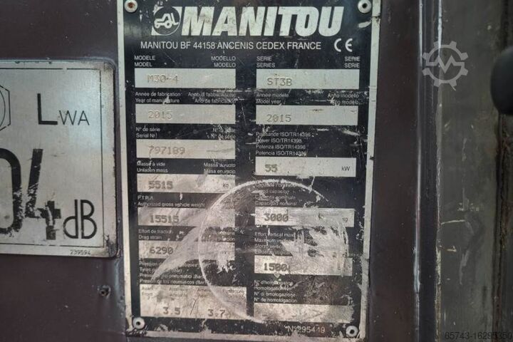 All-terrain vorkheftruck Manitou M30-4 Valid Inspection, *Guarantee, Diesel, 4x4 Dr