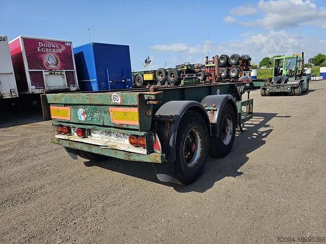 Containervervoer FLANDRIA 2 AXLE 20 FT CHASSIS STEEL SUSPENSION ROR DRUM