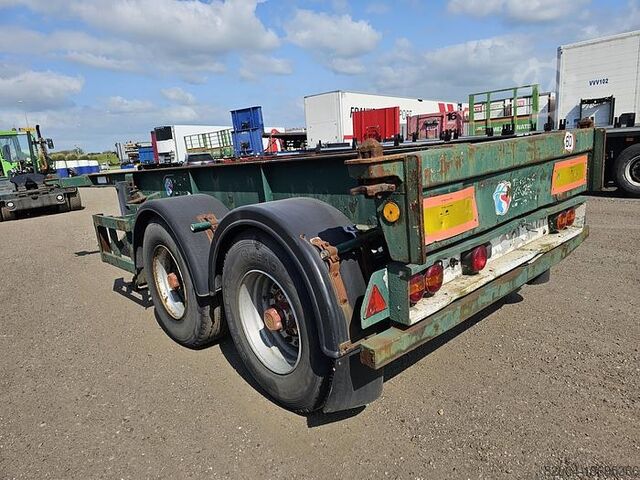 Containervervoer FLANDRIA 2 AXLE 20 FT CHASSIS STEEL SUSPENSION ROR DRUM