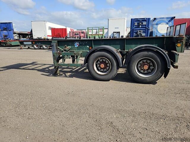Containervervoer FLANDRIA 2 AXLE 20 FT CHASSIS STEEL SUSPENSION ROR DRUM