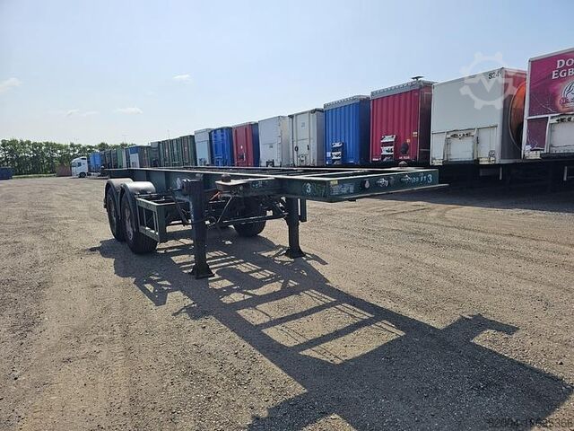 Containervervoer FLANDRIA 2 AXLE 20 FT CHASSIS STEEL SUSPENSION ROR DRUM