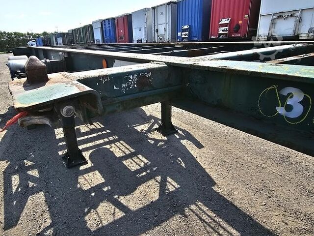 Containervervoer FLANDRIA 2 AXLE 20 FT CHASSIS STEEL SUSPENSION ROR DRUM
