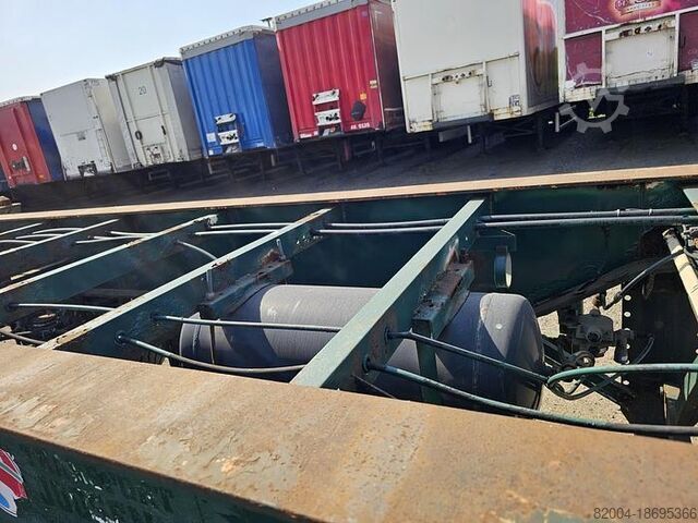 Containervervoer FLANDRIA 2 AXLE 20 FT CHASSIS STEEL SUSPENSION ROR DRUM