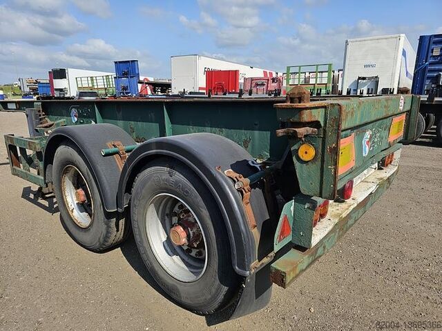 Containervervoer FLANDRIA 2 AXLE 20 FT CHASSIS STEEL SUSPENSION ROR DRUM