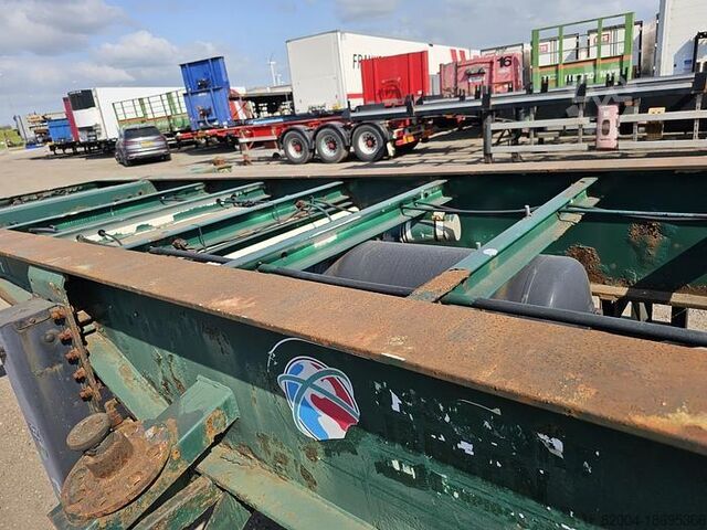 Containervervoer FLANDRIA 2 AXLE 20 FT CHASSIS STEEL SUSPENSION ROR DRUM