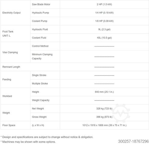 Bandsäge Cosen SH-1018JA