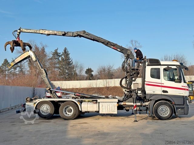 Haakarm vrachtwagen MERCEDES-BENZ ACTROS 2542 * ABROLLKIPPER * LOGLIFT 105 Z * TOP