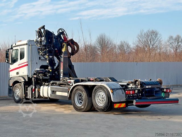 Haakarm vrachtwagen MERCEDES-BENZ ACTROS 2542 * ABROLLKIPPER * LOGLIFT 105 Z * TOP