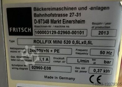Laminadora de mesa Fritsch Mini 520 Fritsch Tischausrollmaschine