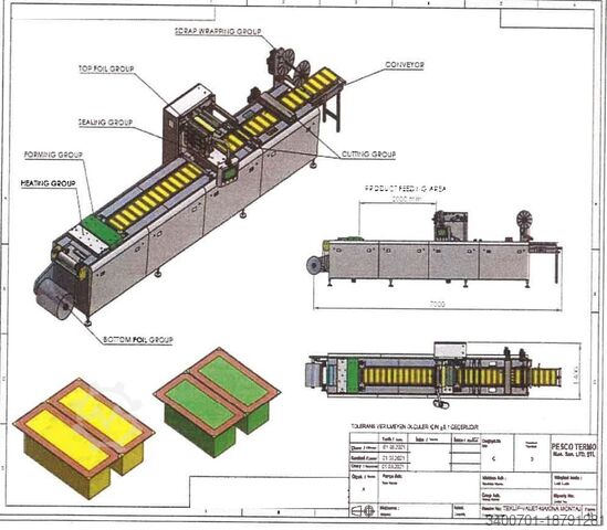 Thermoformen zum Verpacken von Lebensmitteln Pesco Termo Termoform PT-C
