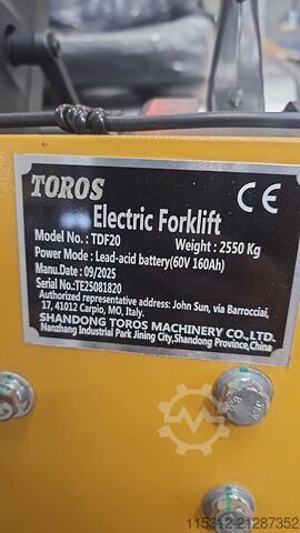 Első homlokrakodó targonca TOROS TDF20