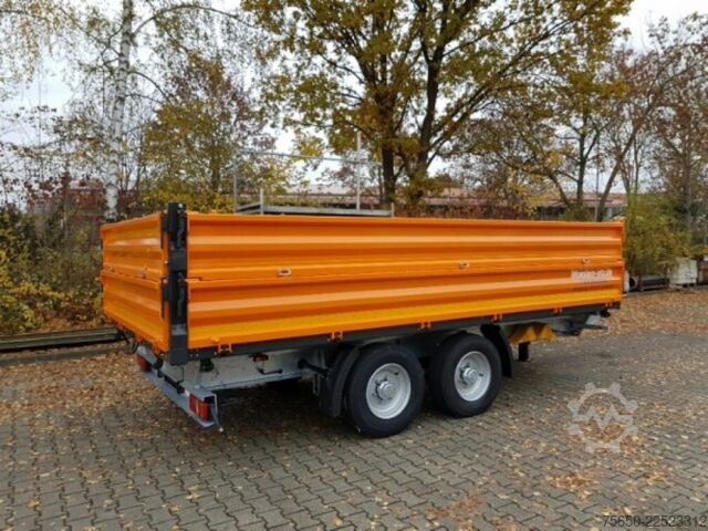 Remolque volquete Möslein TTD13- BA Orange  13 t Tandem Kipper Tiefladermit Bordwand- Aufsatz-- Neufahrzeug --