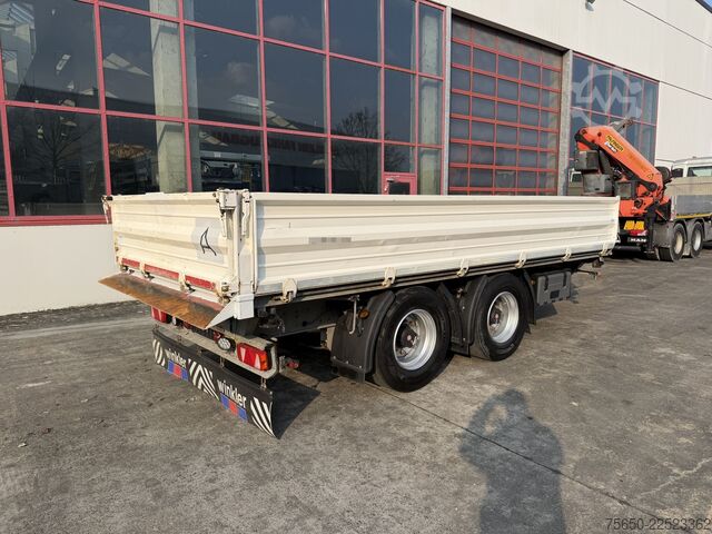 Tresidet tipvognstrailer  TK  14 t Tandemkipper- Tieflader