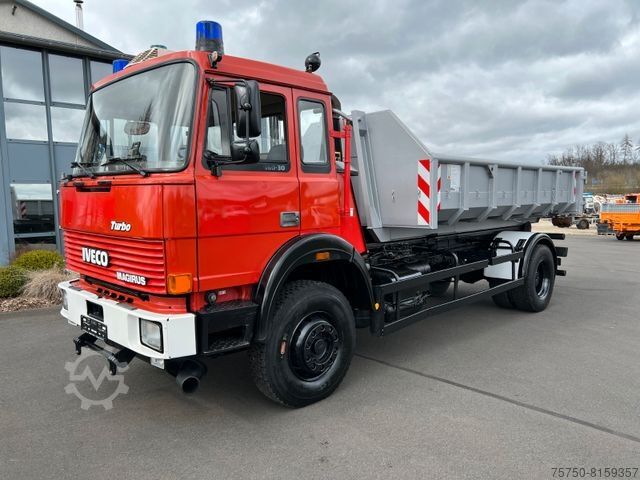 Roll-off tipper truck IVECO Magirus Turbo 160-30 AH - Oldtimer- V 8 - Motor