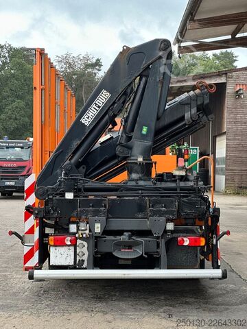 Lastbil med flak DAF LF 55.280 4x2 BL Pritsche mit FASSI LK & Glastr.