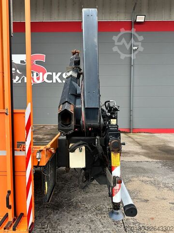 Lastbil med flak DAF LF 55.280 4x2 BL Pritsche mit FASSI LK & Glastr.