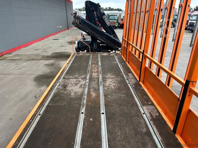 Lastbil med flak DAF LF 55.280 4x2 BL Pritsche mit FASSI LK & Glastr.
