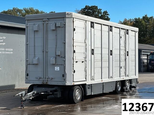 Hästtransportsläp MENKE-JANZEN 2.Stock Viehanhänger * Hubdach* Tränke* 39m²