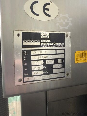 Διπλός σπειροειδής μίξερ & τεμαχιστής ζύμης DIOSNA Dierks & Söhne GmbH DSP 280E