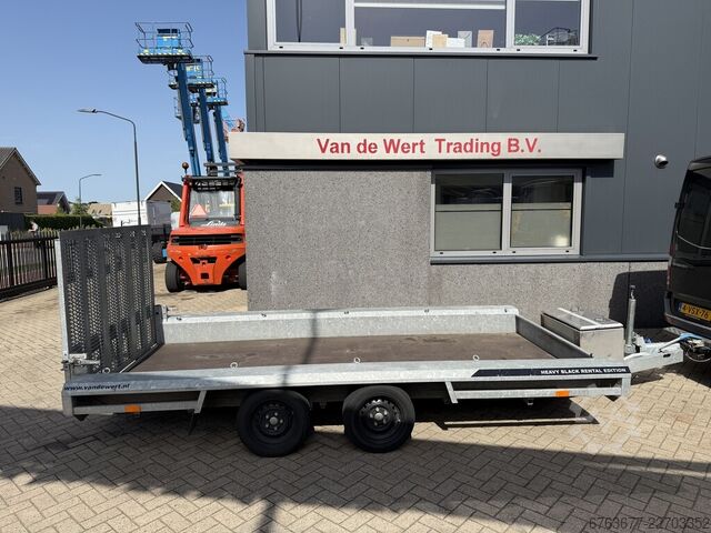 VLEMMIX N/A remolque transportador de máquinas, plataforma inclinada 400x180cm, edición Black VLEMMIX N/A machine transporter oprijwagen 400x180cm Black edition