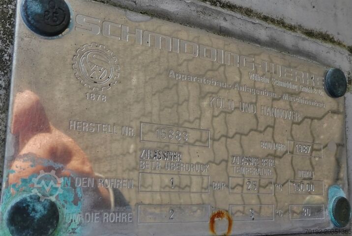 15000 literes fűthető/hűthető nyomástartó tartály V2A anyagból Schmidding Werke 8162