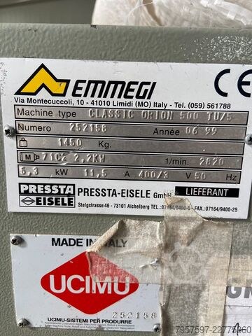 Fierăstrău dublu pentru tăieturi în unghi - Classic Orion 500 TU/5 Emmegi Classic Orion 500 TU/5