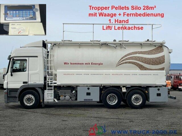 Vacuümtankwagen Mercedes-Benz Actros 2544 Silo Holz Pellets 28m³ inkl. Waage