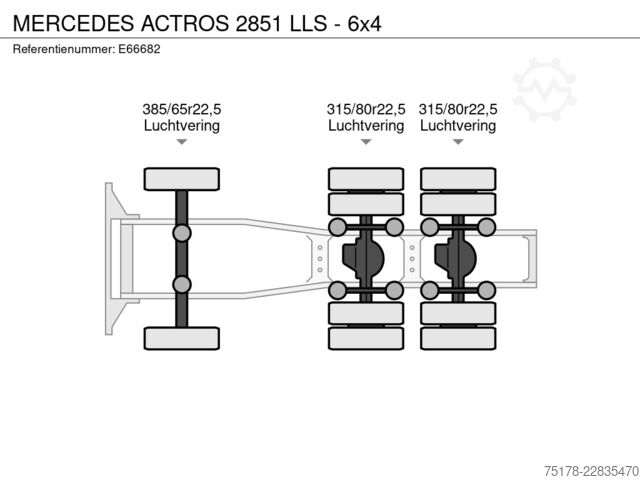 Standard-SZM Mercedes-Benz ACTROS 2851 LLS - 6x4