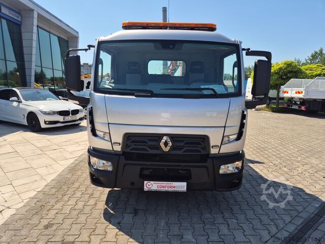 Ciężarówka z płaską platformą Renault D 7.5 - HIAB FASSI F32
