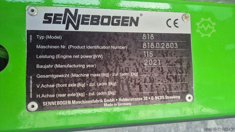 Material handler Sennebogen 818ME