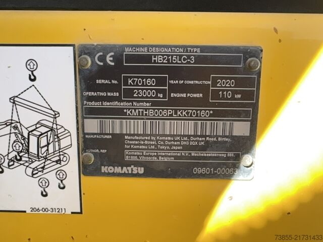 Pásový bagr Komatsu HB215LC-3