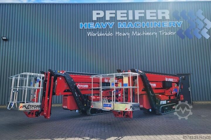 Scharnierende telescopische hoogwerker Platform Basket Spider 27.14 CE Declaration, Valid inspection, *Gu