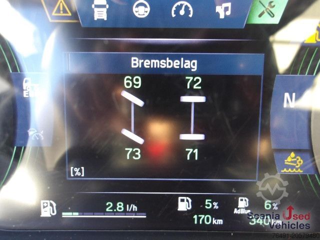 Farligt gods lastbil Scania R 460 A4x2NA / Schubbodenhydraulik