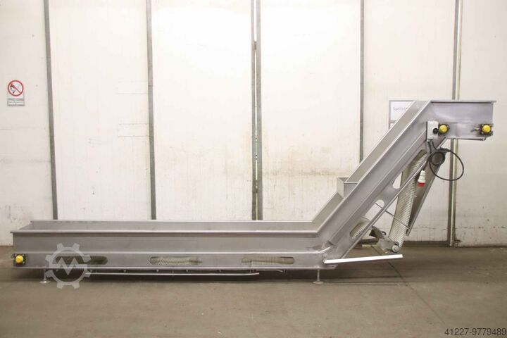 Eğimli konveyör bandı 12 m/dak Edelstahl 5040 x 455 mm