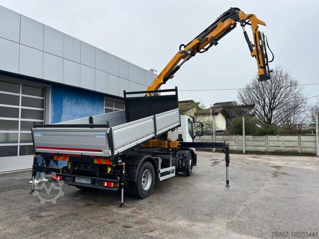 Trevejs tipvogn med kran Iveco Eurocargo 180-280