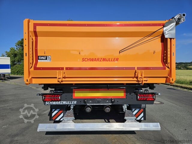 Dreiseitenkipper Anhänger Schwarzmüller Tandem-Kippanhänger bündig, Plane