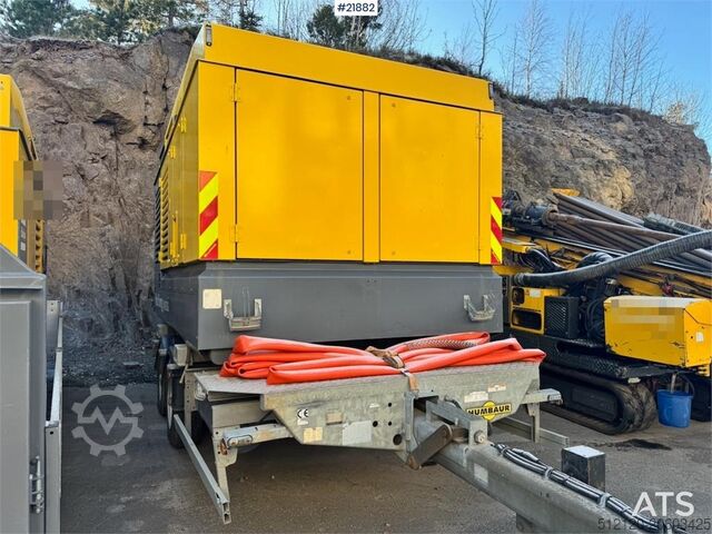 Compressor Atlas Copco Y35 Air Compressor on Humbaur chassis.
