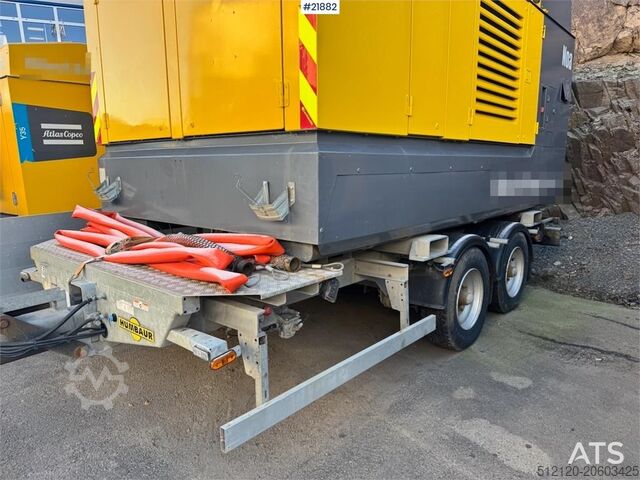 Compressor Atlas Copco Y35 Air Compressor on Humbaur chassis.