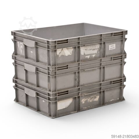 Használt Euro konténerek, minden fal zárt, H: 800, S: 600, M: 210 (mm). 85 liter, H: Kruizinga 98-449GB-PAL