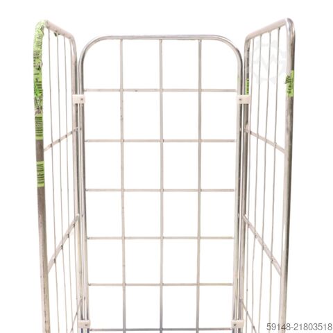 Használt, 3-oldalas, beilleszthető falú gördülő konténerek, H: 800, Sz: 720, M: 1620 (mm). Kruizinga 98-576GB