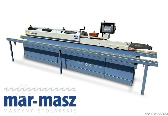 Gereviseerde kantenaanlijmmachine HEBROCK AKV 3005DK-F zarabianie naroży, wstępny frez