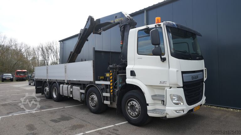 Kranbil DAF CF 400 open box with Palfinger PK 17502 crane