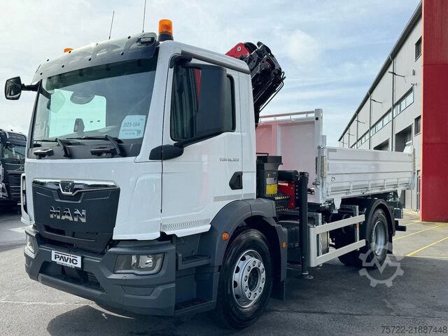 Ανατροπή 3 όψεων MAN TGM 18.320 4x2 BB 3-Seiten Krankipper Palfinger