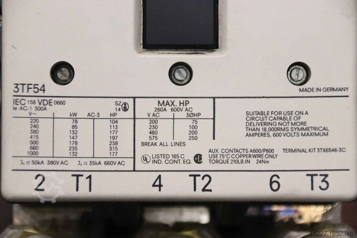 Schakelaar Siemens 3TF54
