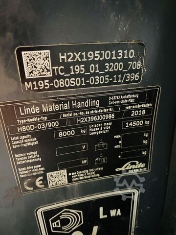 Περονοφόρα περονοφόρα ανυψωτικά Linde H 80 D-03/900 EVO Kabine STVO ZVG