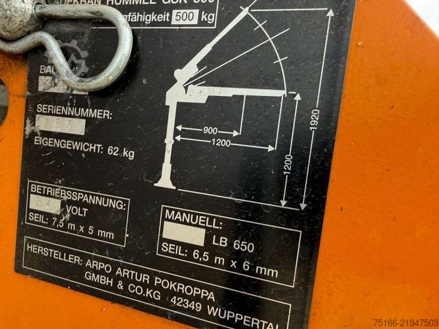 Panel van MERCEDES-BENZ VARIO 613 D Kasten 4 m Hochdach*KRAN